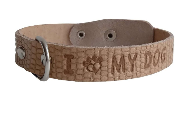 Ошейник 18 рептилия тисненый "MY DOG"