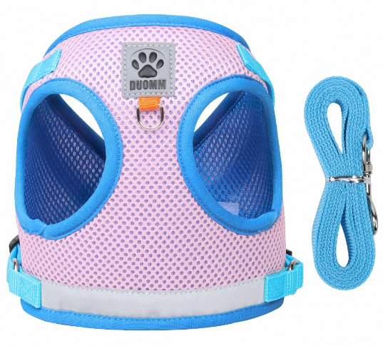 Шлейка для собаки(оленья кожа) Светоотражайющий Размер S Фиолетовый