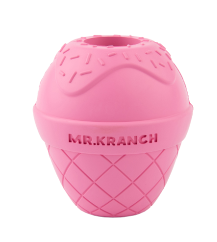 Игрушка Mr.Kranch для собак Мороженое 8*9 см розовая с ароматом бекона