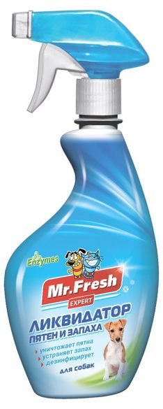 MR.FRESH 3в1 ЛИКВИДАТОР ПЯТЕН И ЗАПАХА Д/СОБАК 500мл F102
