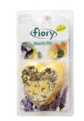 FIORY био-камень для птиц Hearty Big с лавандой в форме сердца 100 г