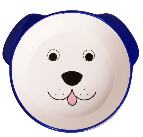 Миска Mr.Kranch керамическая для собак Мордочка собаки 180 мл синяя