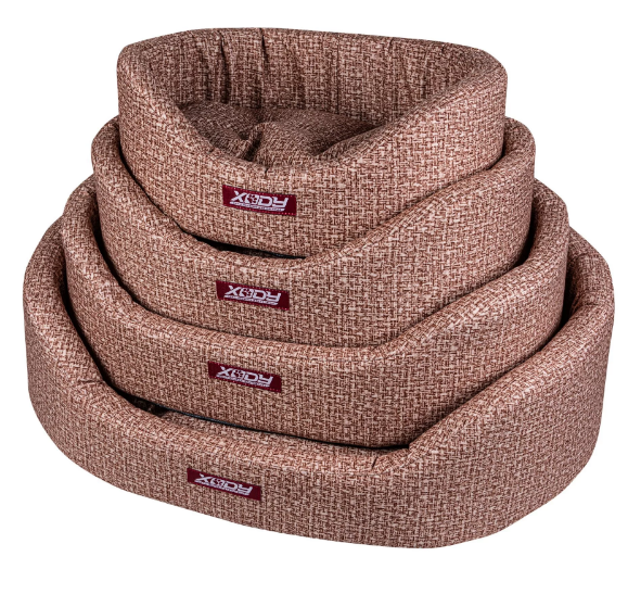 Лежак Премиум №3 коричневый, рогожка