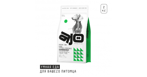 КОРМ AJO ДЛЯ ВЗРОСЛ СОБАК МИНИАТЮР И МАЛ ПОРОД СКЛОН К АЛЛЕРГ С ГРЕЧК 2кг