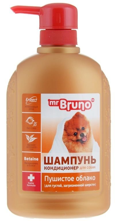 Mr.Bruno: шампунь № 5 "Пушистое облако" д/густой шерсти собак, 350мл