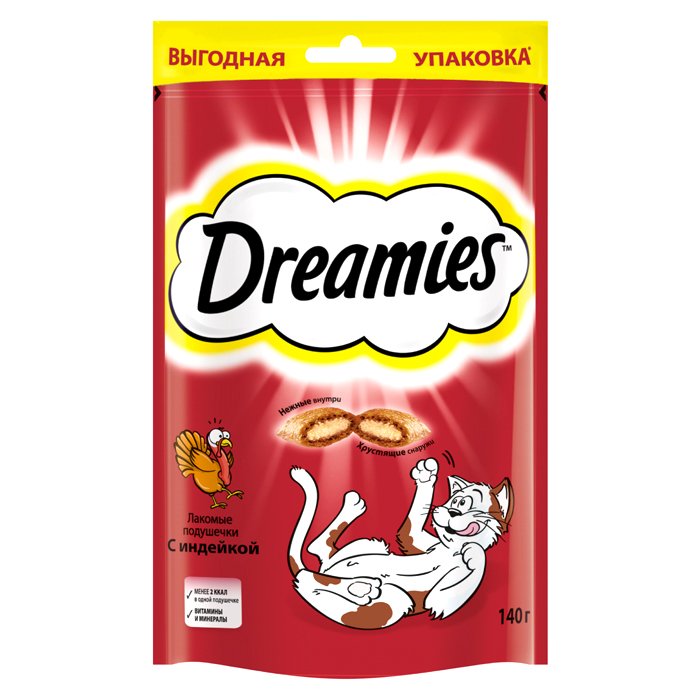 Лакомство для кош Dreamies с индейкой 140г