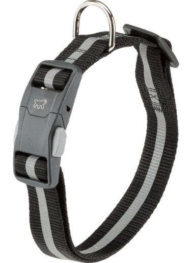 Ошейник CLUB REFLEX С 20/56 черный, со светоотражающей полоской