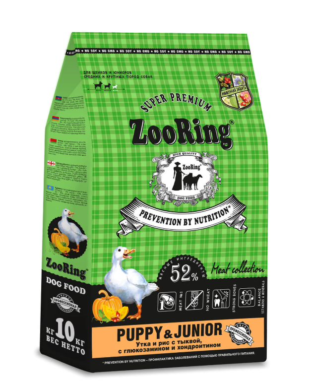 ZooRing Puppy&Junior 2 Утка и рис 2 кг