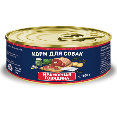 Solid Natura Holistic Мраморная говядина влажный корм для собак жестяная банка 0,1 кг