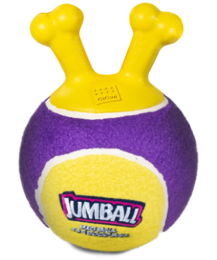 75364  Игрушка для собак Мяч теннисный с ручками желтый 18 см
