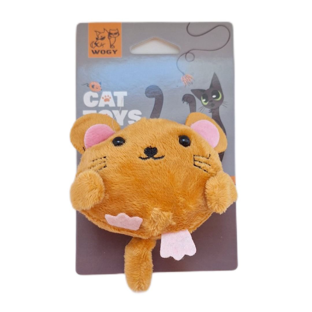 Игрушка WOGY д/кошек Зверята 10х10.5х1.5см с кошачьей мятой, микс арт.10123-2286
