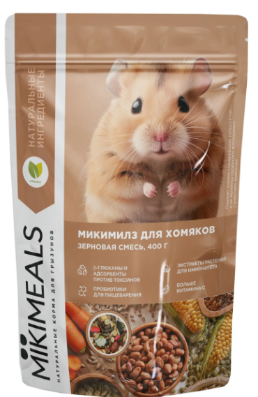 Микимилс (Mikimeals) 0,4кг корм для хомяков
