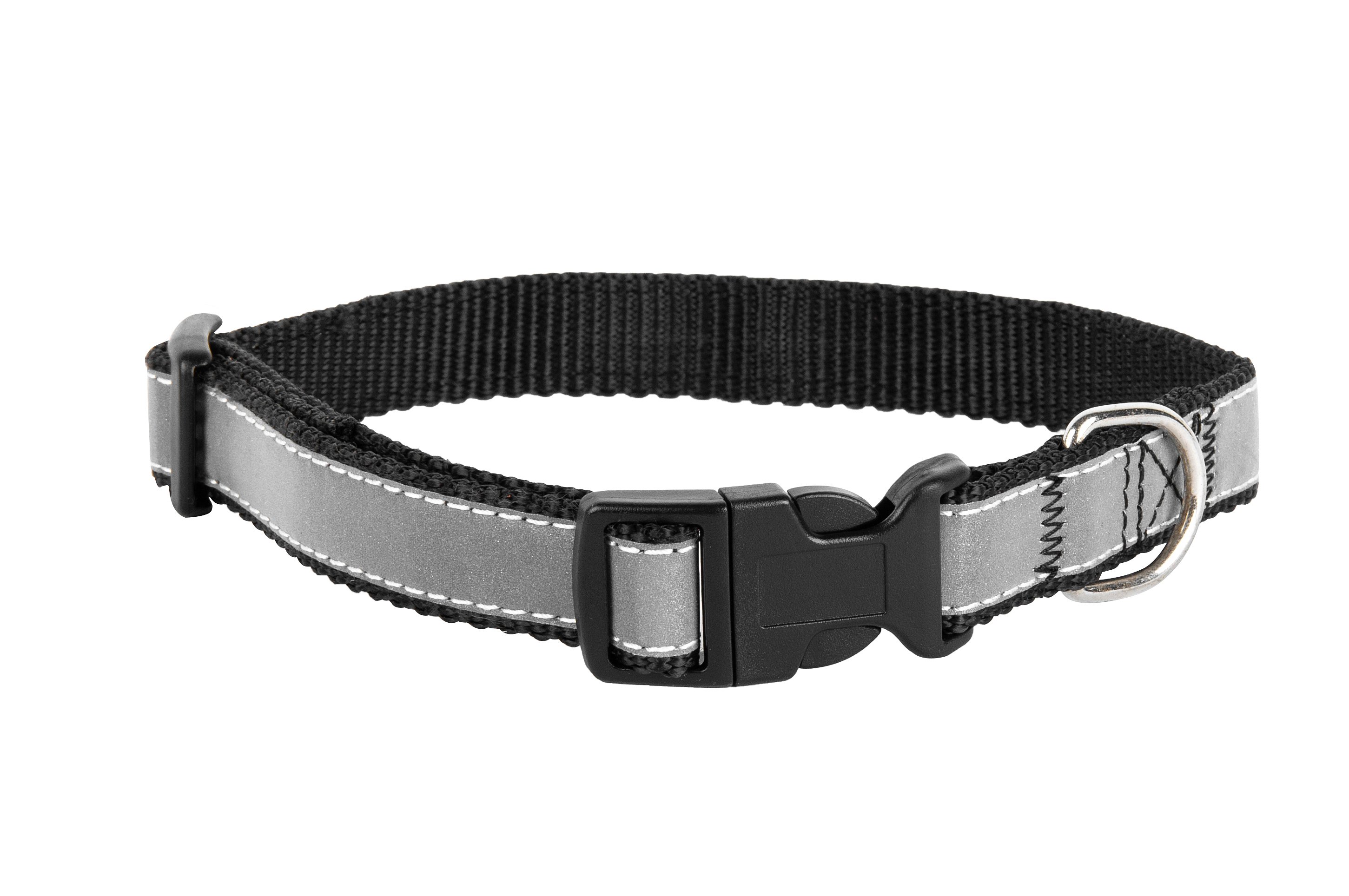 Ошейник черный светоотражающая лента 1,5 см DV02150102