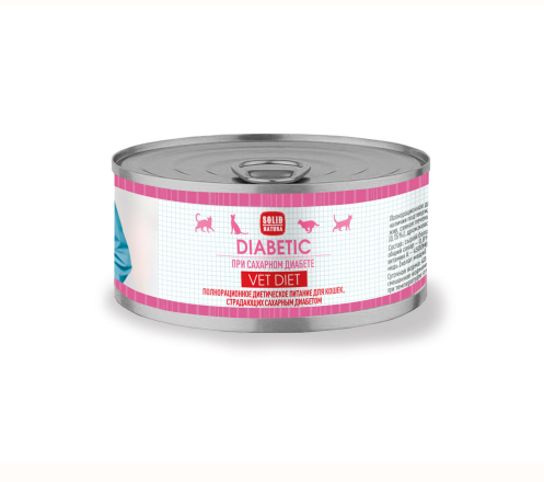 Solid Natura VET Diabetic корм диетический для кошек влажный 0,1 кг