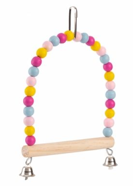 Качели WOGY д/птиц 16х15см с колокольчиками, микс арт.2024-6322 Код273879