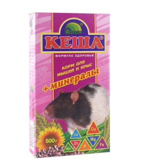 ЗЕРНОСМЕСЬ "КЕША" Д/МЫШЕЙ И КРЫС 500г (МИНЕРАЛЫ)