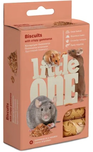 Литл Ван (Little One) лакомство Бисквиты с хрустящим гаммарусом  для грызунов 5х7г, 35г (181933)
