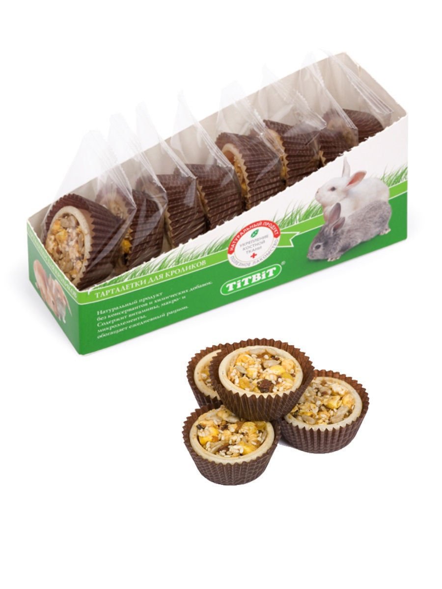 TiTBiT: тарталетки с яблоком и манго д/кроликов 1шт