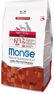 Monge Dog Speciality Mini корм для взрослых собак мелких пород ягненок с рисом и картофелем 800г
