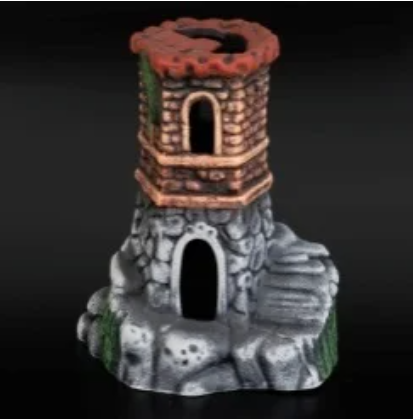 Аквадекор-грот для аквариума К-54 Башня без крыши