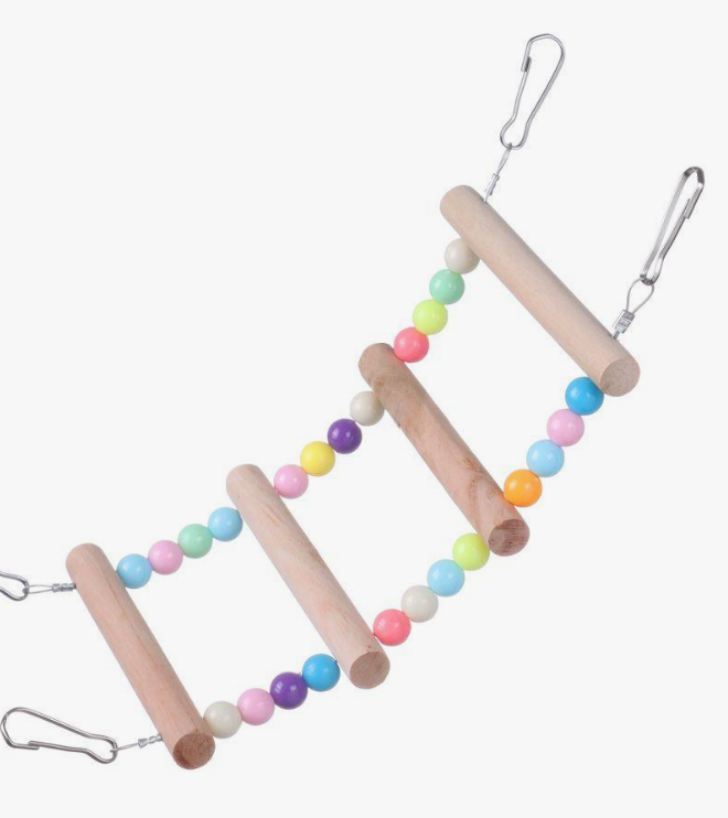 Лесенка для птиц Красочная на цепочке 10/3,5/18,5см