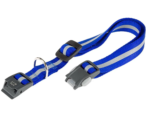 Ошейник CLUB REFLEX C15/44 синий, со светоотражающей полоской