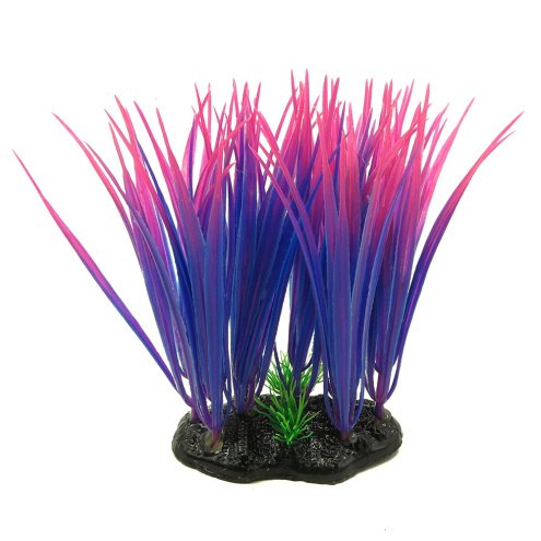 Aquanimal Растение пласт. «Стрелолист пурпурный» 9x5x13см