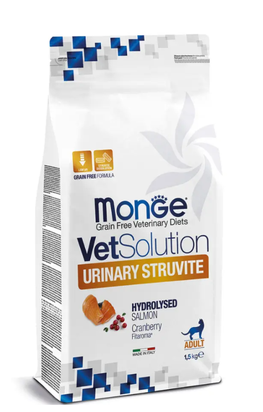 Диетический корм Monge VetSolution Cat Urinary Struvite Уринари Струвит при заболеваниях мочеполовой