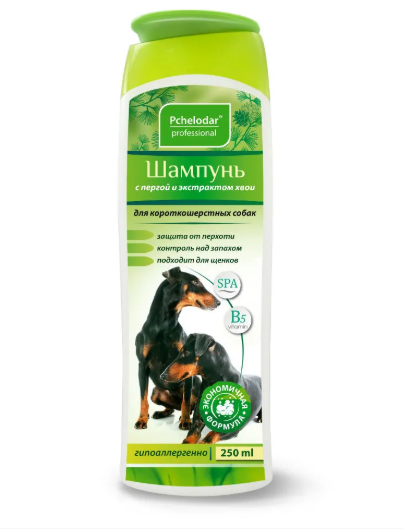 Пчелодар Шампунь с пергой и хвоей д/корот.соб 250мл