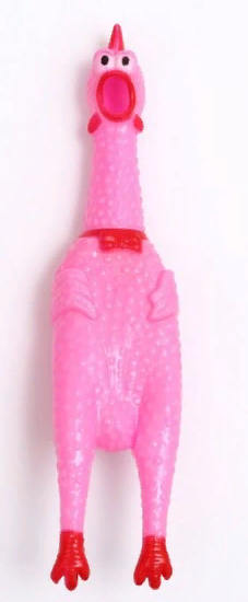 Игрушка пищащая "Задумчивая курица ХL"  для собак, 41 см, розовая 7472720