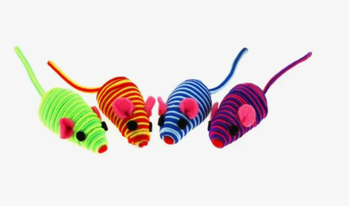 Игрушка WOGY д/кошек Мышка-погремушка 17/9х5см, микс арт.2024-6464