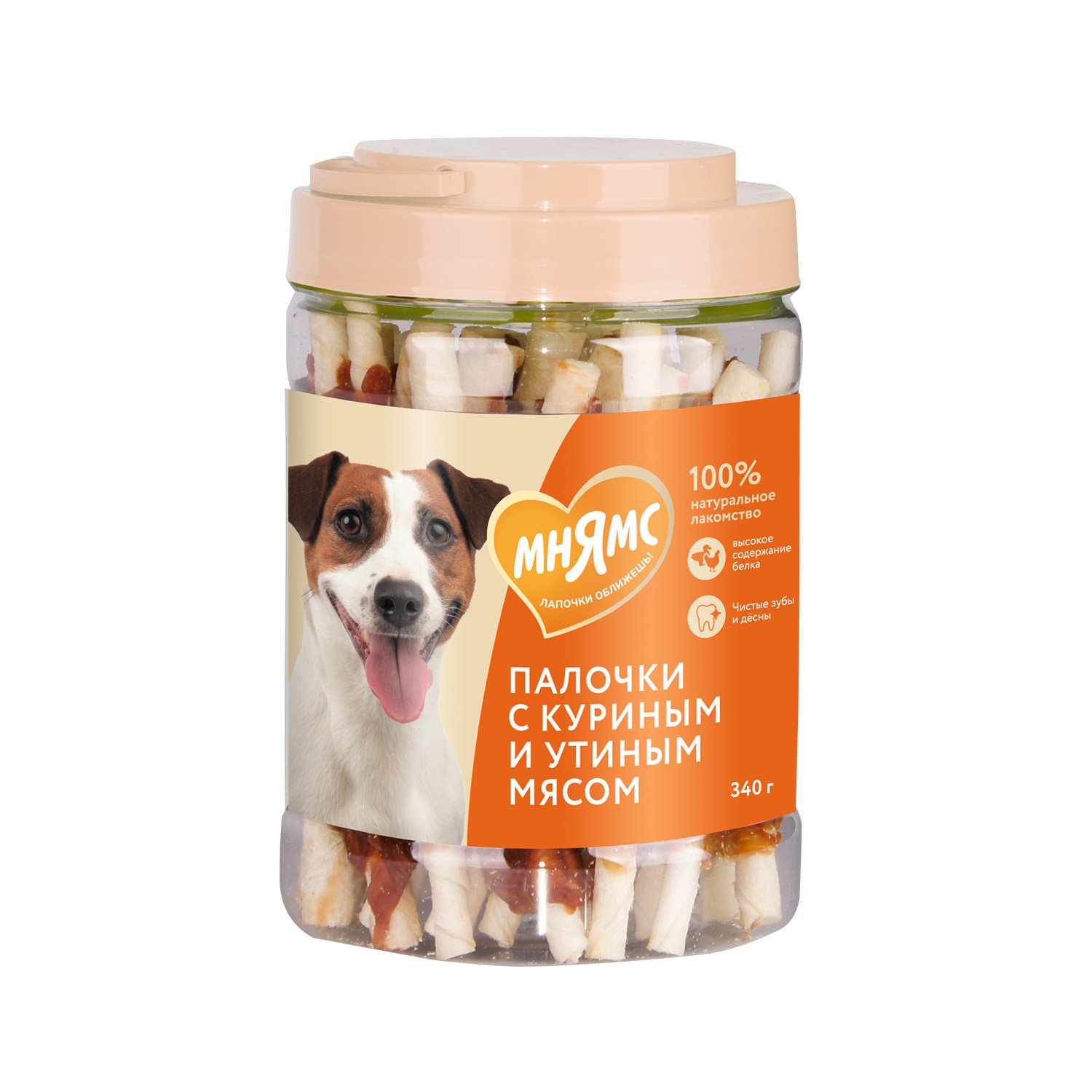 Мнямс лакомство для собак палочки с куриным и утиным мясом за 1шт (28001) 1/35