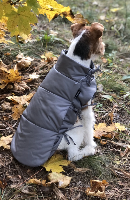 8025 Жилет для собак на завязках, серый,  S