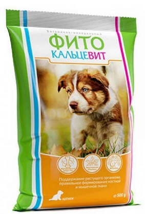 ВИТАМИННО-МИНЕРАЛЬНЫЙ ФУНКЦИОНАЛЬНЫЙ КОРМ «ФИТОКАЛЬЦЕВИТ ДЛЯ ЩЕНКОВ» ТМ «FITO», 500 Г