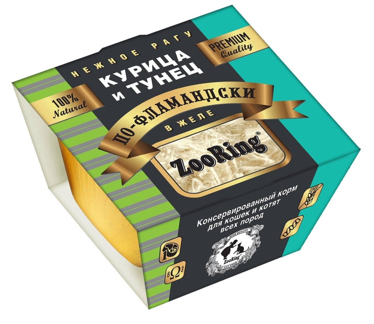 Консервы ZooRing Курица и тунец  в желе 0,75 гр