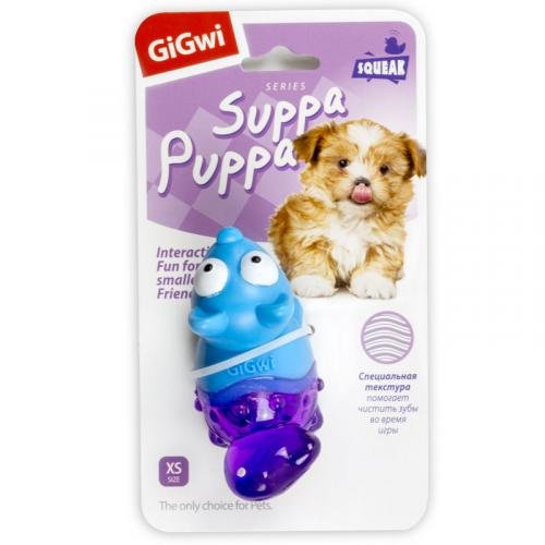 75455 Игрушка для маленьких собак Лиса с пищалкой 8см, серия SUPPA PUPPA, GiGwi