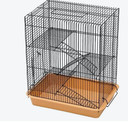 Клетка для грызунов "Пижон" №9, с 3-я этажами, без наполнения, 33 х 24 х 38 см, бежевая 6705608