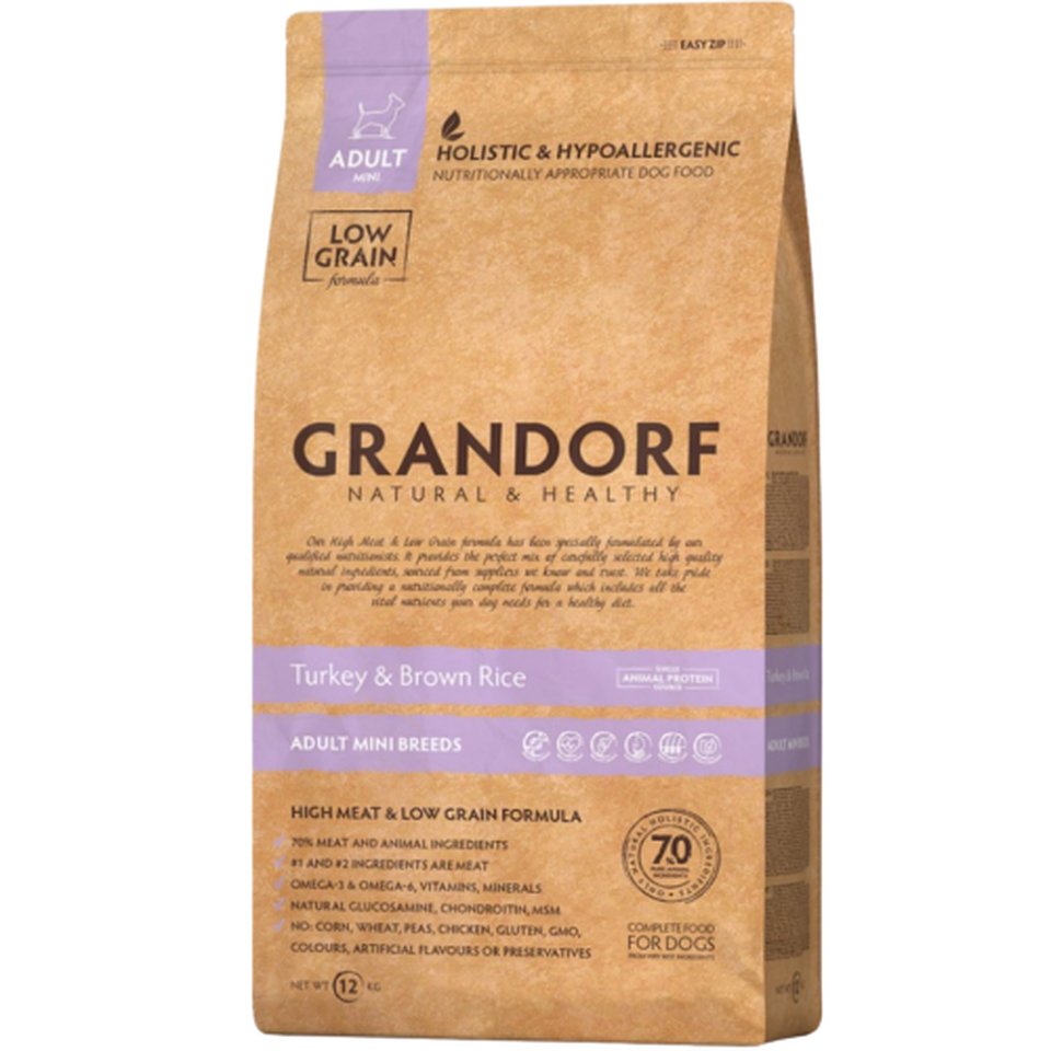 NEW GRANDORF DOG Turkey MINI (индейка для собак мини пород) 3 кг