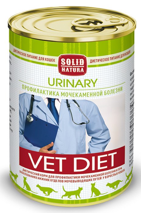 Solid Natura VET Urinary диета для кошек влажный 340 гр