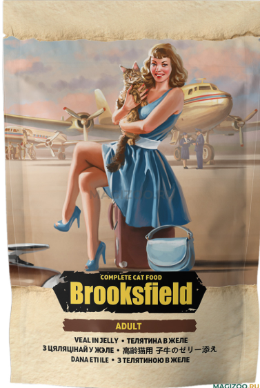 Бруксфилд пауч д/кош Телятина в желе 85гр РОССИЯ