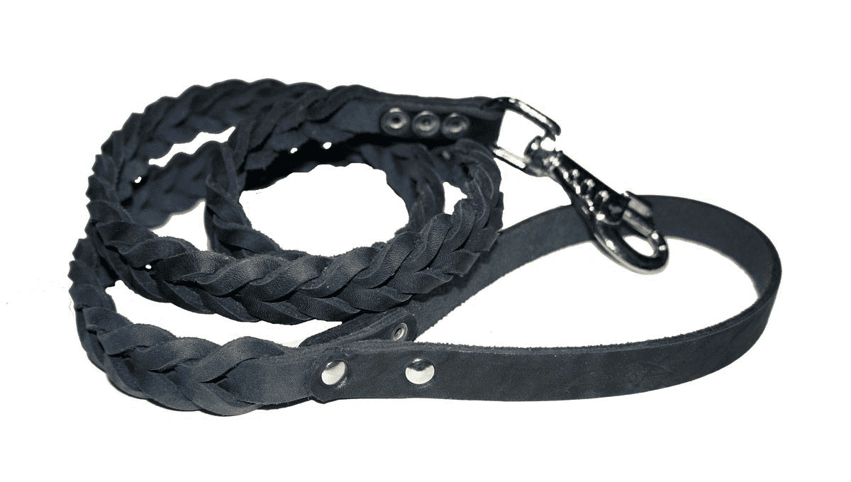 Поводок (Аркон) черный 12мм*120см плетеный