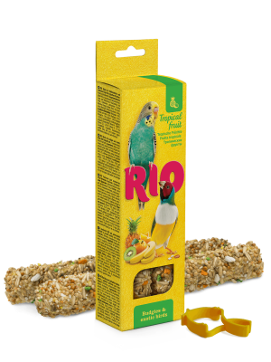Рио: палочки 40гр*2шт д/волнистых попугайчиков и экзотов с тропическими фруктами