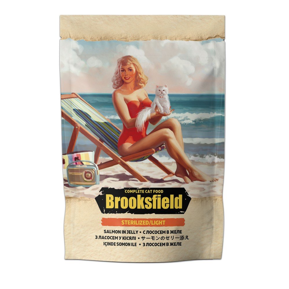 Бруксфилд пауч д/стер.кош Лосось в желе 85гр РОССИЯ