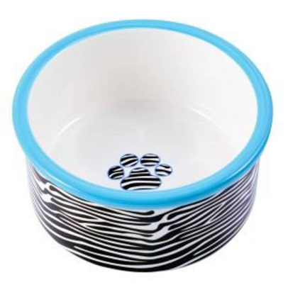 Миска Mr.Kranch керамическая для собак 600 мл зебра