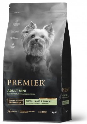 Premier Dog Lamb & Turkey ADULT Mini (Свежее мясо ягненка с индейкой для собак мелких пород) 1 кг