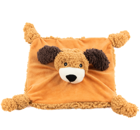 Игрушка AROMADOG Rescue для собак Собачка-плед 30 см с пищалкой, рыжая