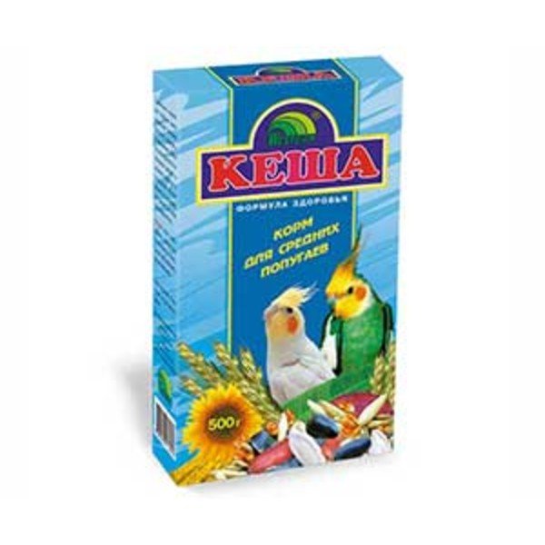 ЗЕРНОСМЕСЬ "КЕША" Д/СРЕДНИХ ПОПУГАЕВ 500г