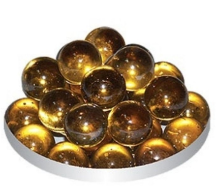 ГРУНТ СТЕКЛЯННЫЙ 50шт N31 (КРУГЛЫЙ ПРОЗРАЧНЫЙ ОРАНЖЕВЫЙ)