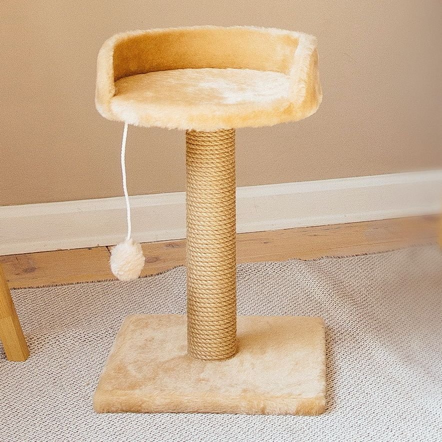 Когтеточка с лежанкой 48 беж