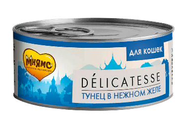Влажный корм Мнямс для кошек Тунец в нежном желе 70 г